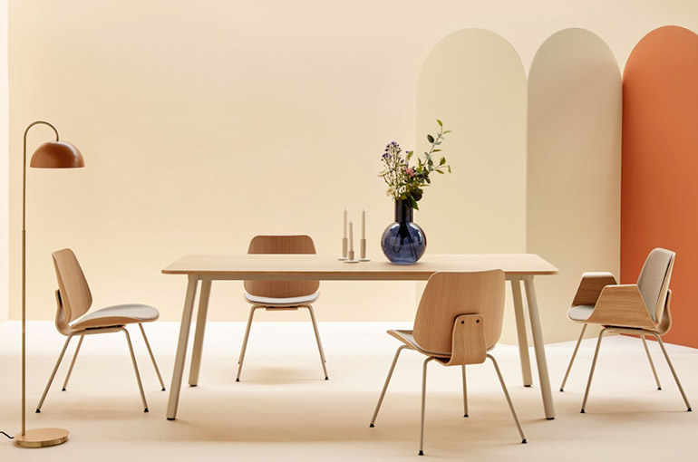 chaises de bureau design couleur bois