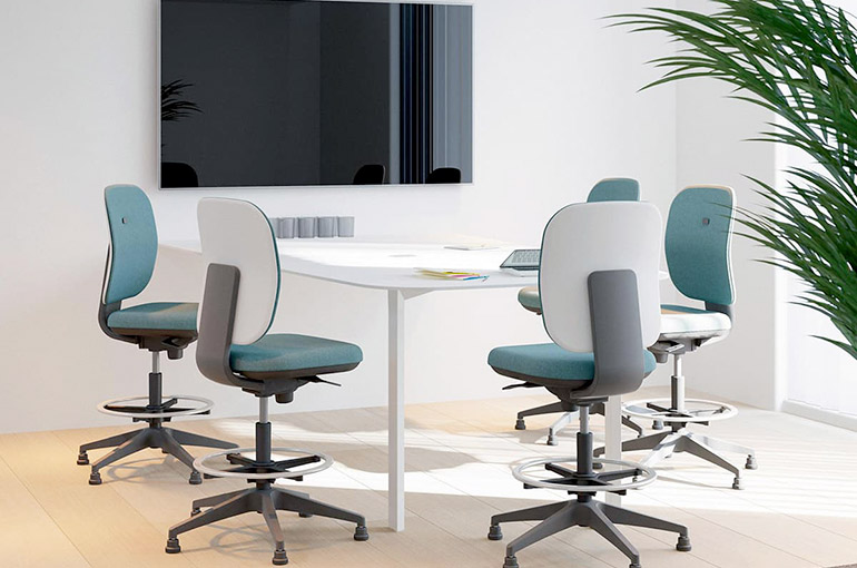ensemble de siege ergonomiques blanc