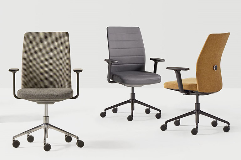 chaises de bureau design couleur beige