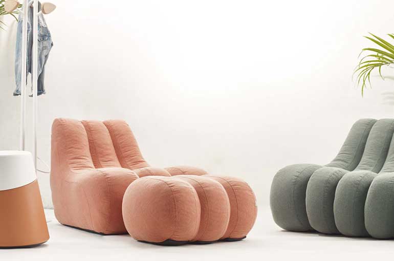 canapé et pouf 