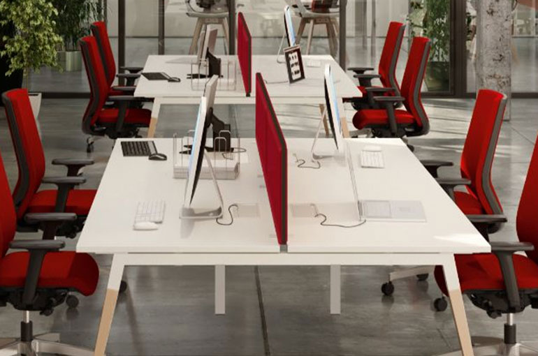 bureaux avec cloisons acoustiques