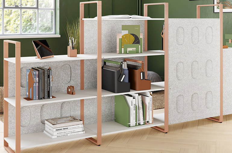 cloison acoustique avec rangement