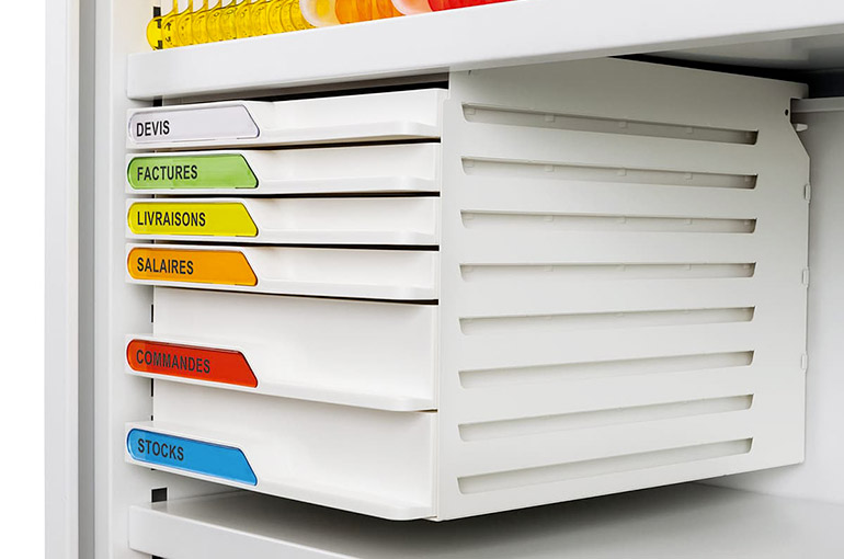 tiroirs de rangement bureau