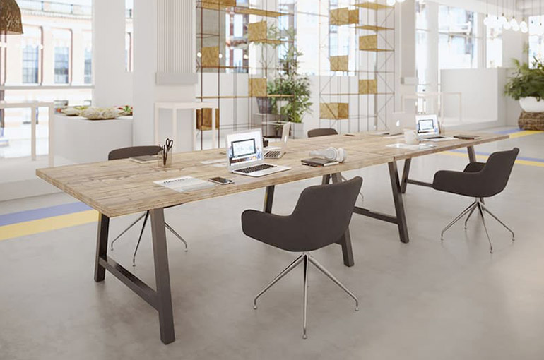 table de réunion style fabrique